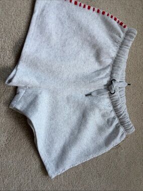 Vintage Havana Gray Heather Shorts w Red White Stitching (Mad Happy Vibes)